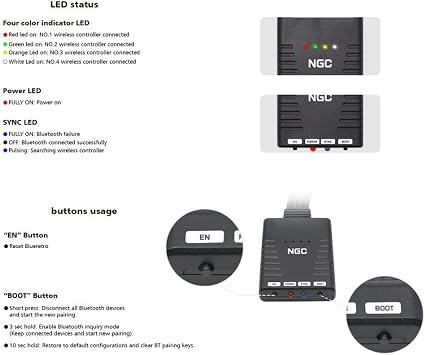 GOWENIC Game Controller Adapter, Multiplayer Controller Adapter for for GC for for, Retro Bit, Controller