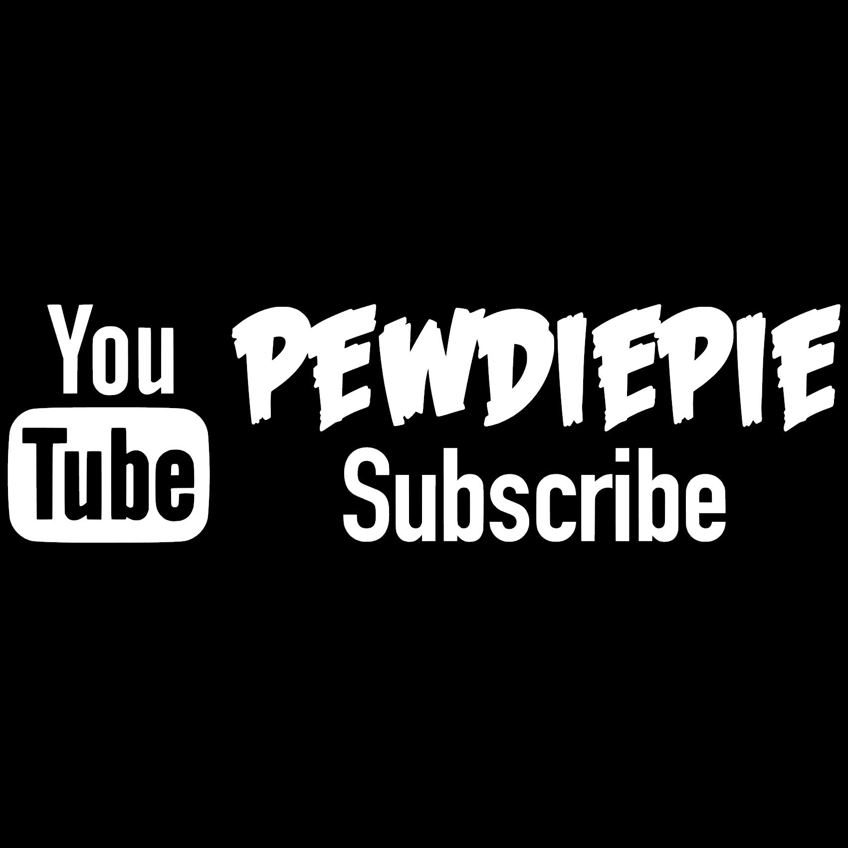 8" Subscribe to Pewdiepie Vinyl Transfer Sticker Decal (1-Pack, White)