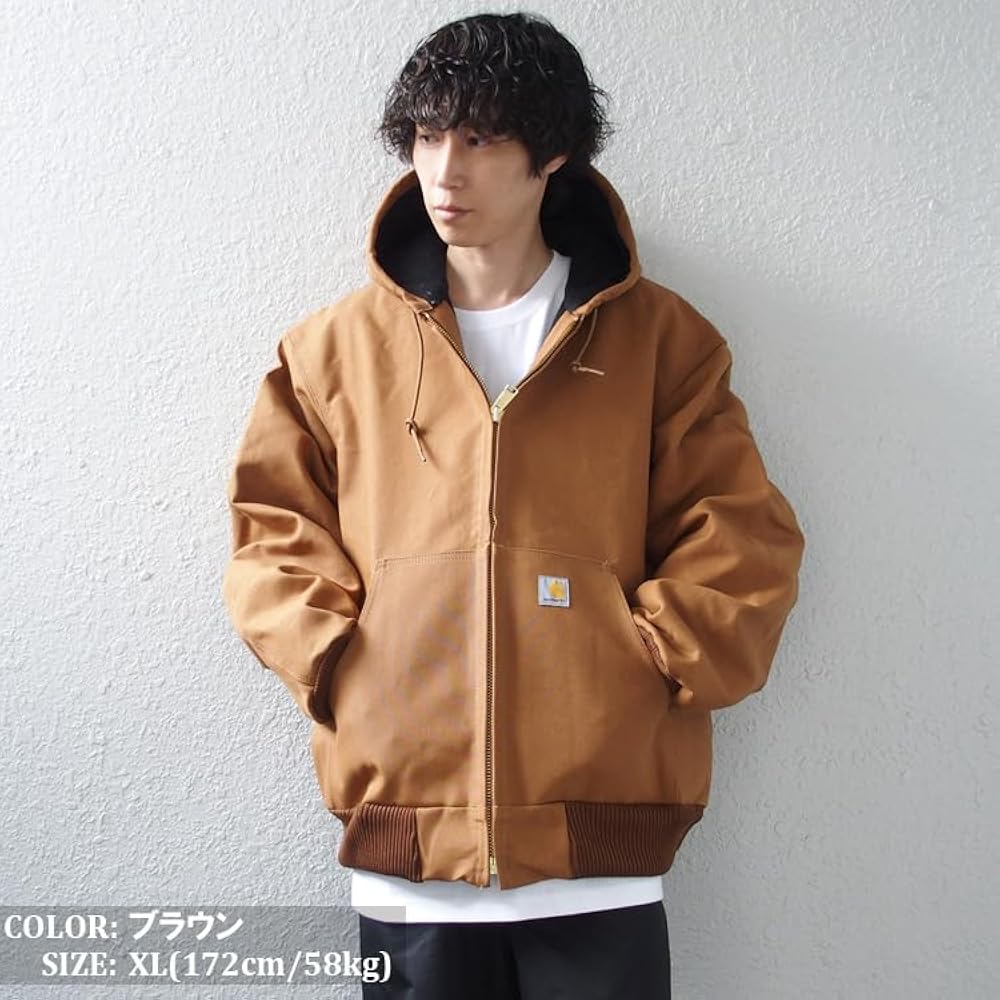 Carhartt J140 USA アクティブジャケット　ブラウン Carhartt カーハート アクティブジャケット J140 メンズ 大きい
