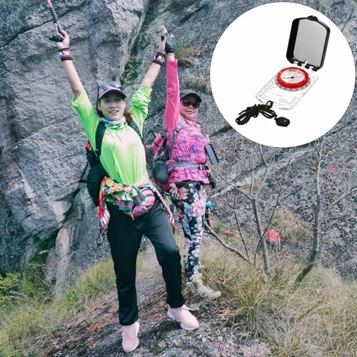 Brújula plegable ajustable KALLORY con regla para mapas miniatura 5