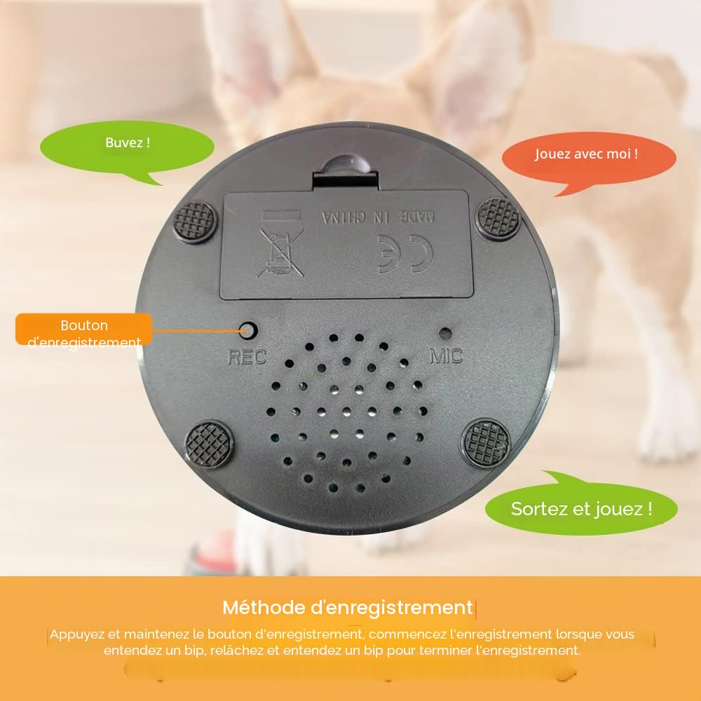 Buzzer Enregistrable Voix, Lot de 4 Buzzer Enregistrable, Bouton Parlant Enregistrable, Bouton Chien Communication, pour lEntraînement au Animaux Communication Enregistrée