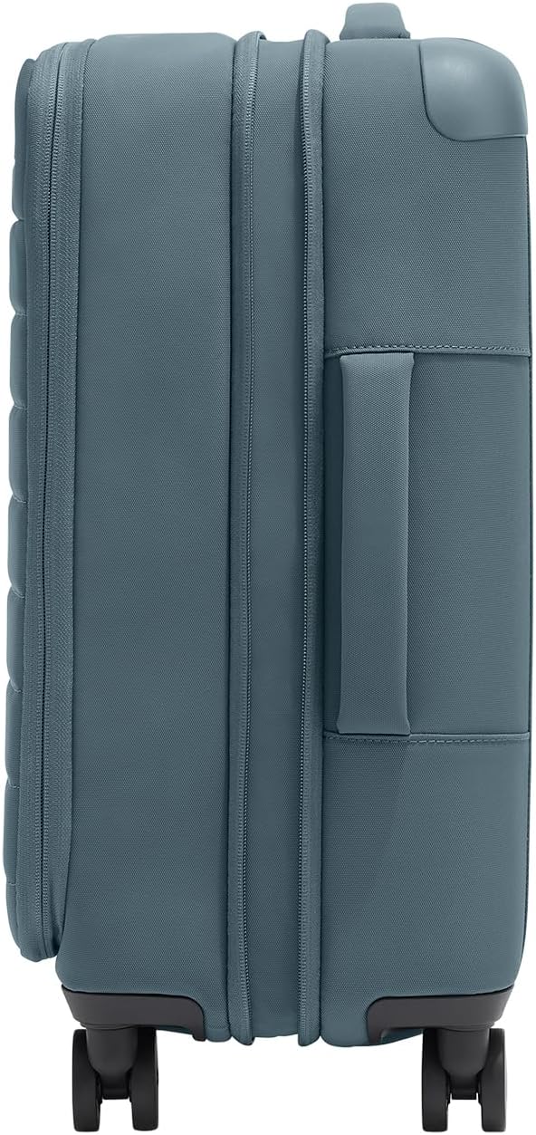 Away Softside Carry-On Suitcase, 22 Inch Expandable High-Strength Nylon Luggage With Spinner Wheels, Meets Requirements for Most Major Airlines, Coast Blue