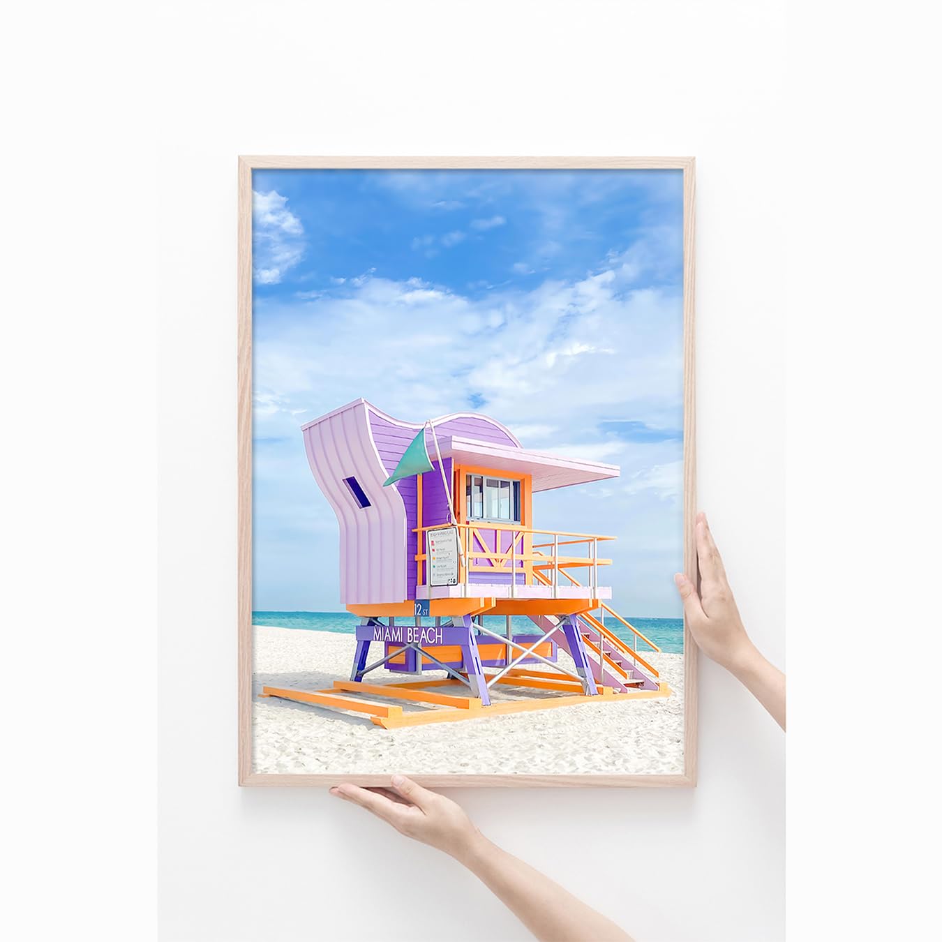 Amazon.co.jp: 【夏 Miami マイアミ ビーチ 景色 アートフォト