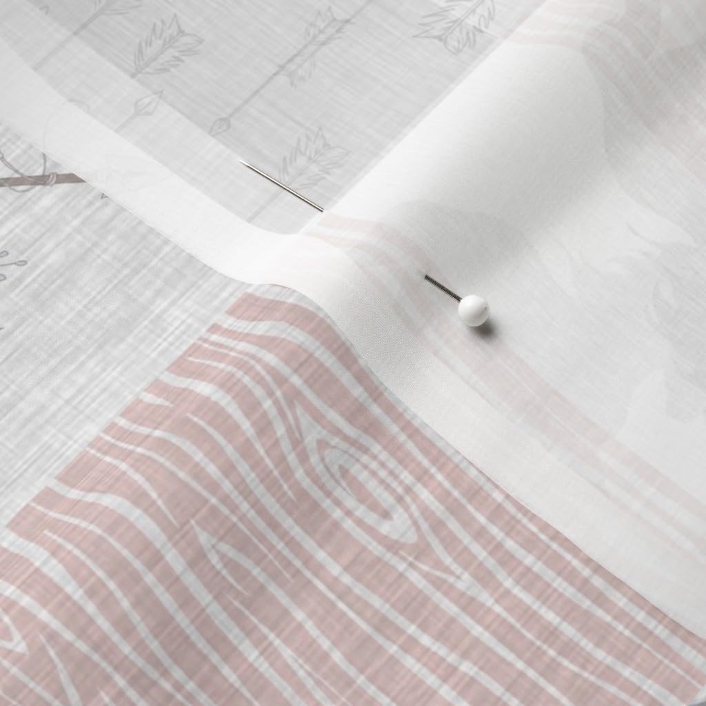 Spoonflower Fabric - Wholecloth Quilt Equestrian Horse Pink Organic Knit Eco Friendly Printed on Chiffon Fabric by The Yard - Sewing Fashion Apparel Dresses Home Decor