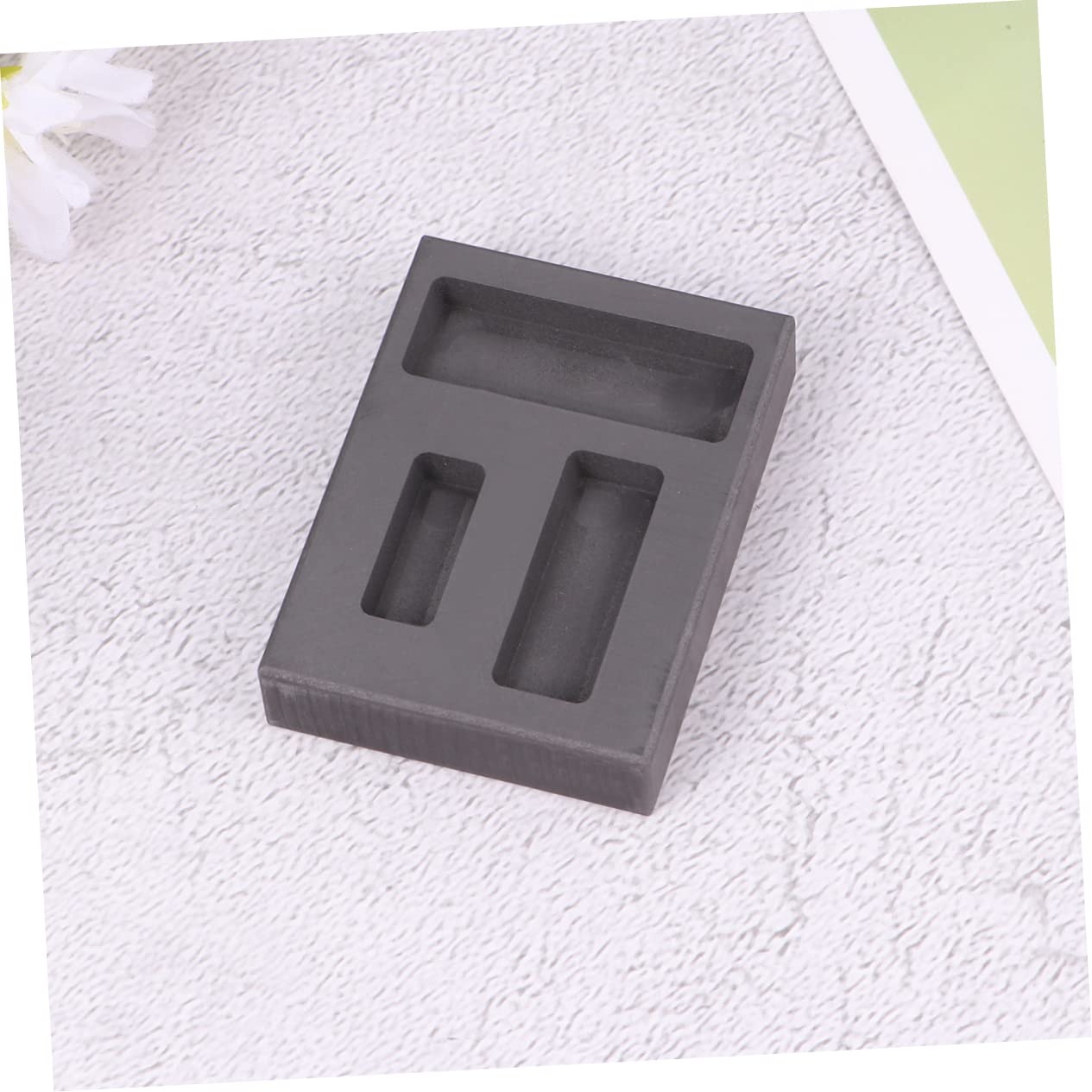 ARTIBETTER 3 Stück Slot Graphit Gießform für Gold Silber und Nichteisenmetalle Hochtemperaturbeständig und Korrosionsresistent für Labor und Bildung Schwarz