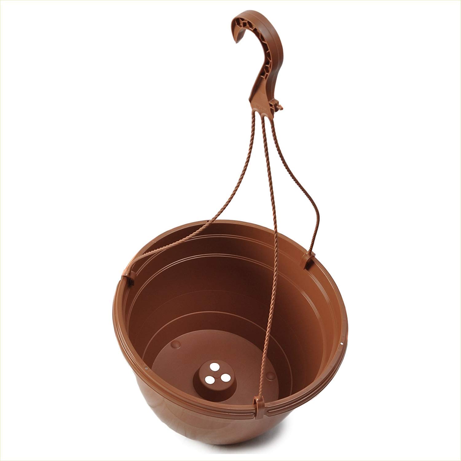 The Flowerpot Men Men's Brown The Flowerpot 25Cm Plastic Hanging Pots Baskets Planters (X3, )