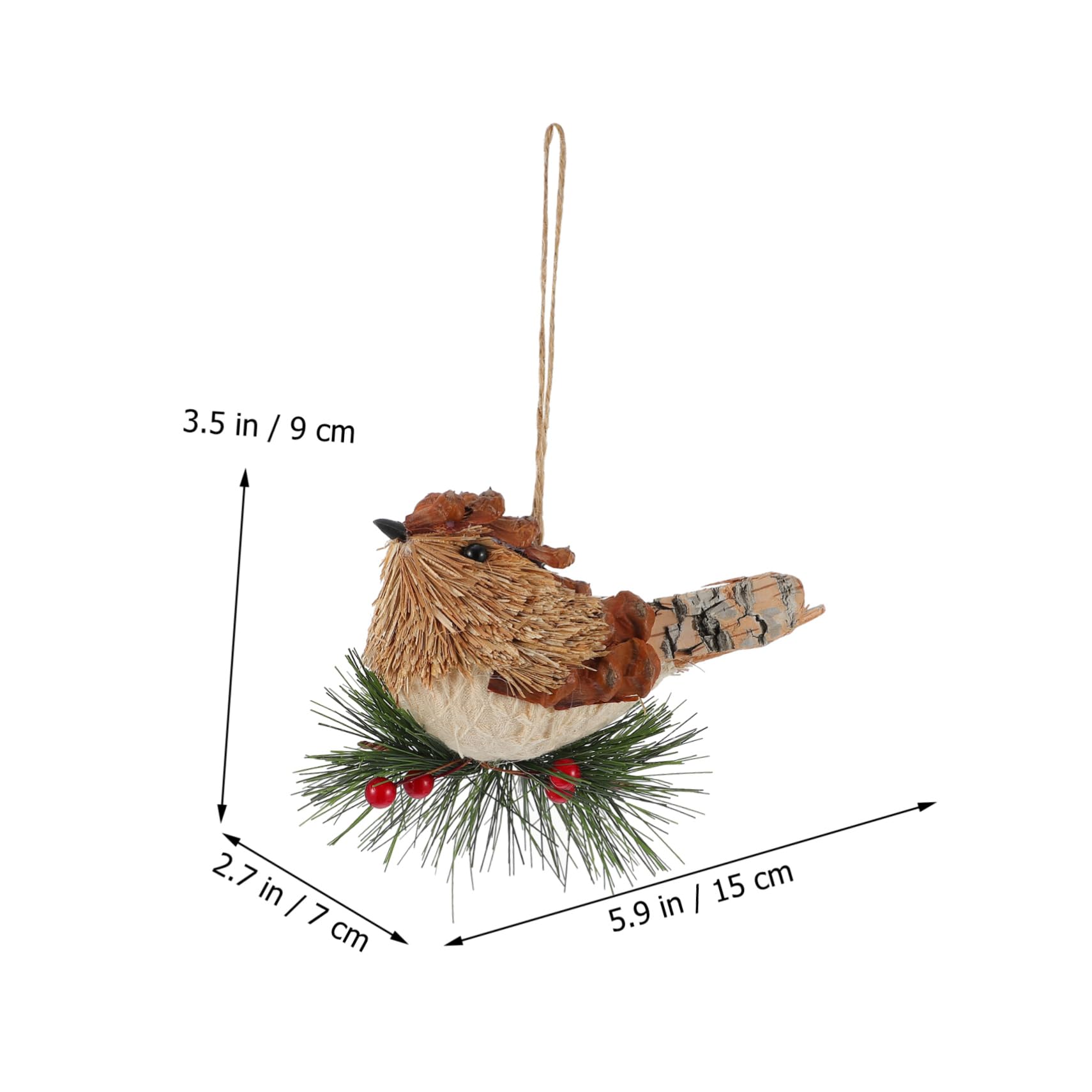 Alipis 4stücke Handgefertigter Weihnachtsbaum Dekorative Vogel-Ornamente Für Festliche Anlässe Und Partys Natürliche Wanddekoration Für Gemütliches Zuhause