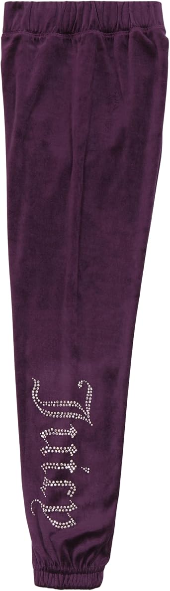 Juicy Couture Girls' Pull-On Plush Velour Jogger, Ribbed Waist & Cuffs