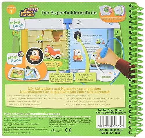 Vtech Lernstufe 1 - TUT TUT Cory Flitzer: Die Superheldenschule 80-462504 Lernbuchsystem, Mehrfarbig
