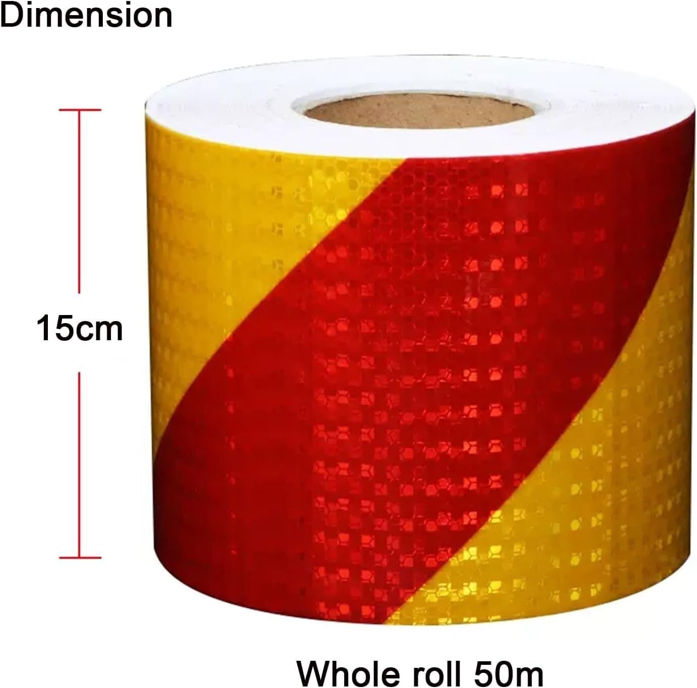 Reflective Tape, Reflective Tape Red And Yellow (5-20) cm x 50m(15 cm X 50 m)