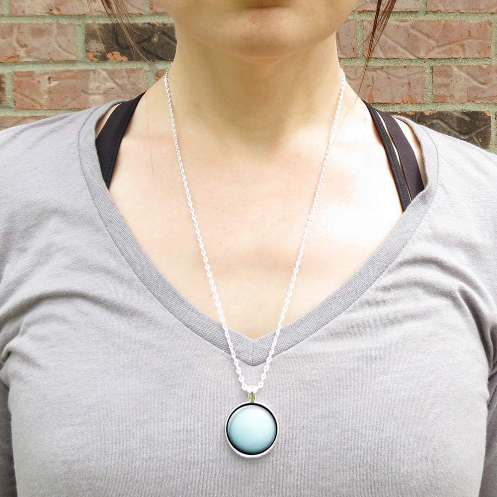 CellsDividing Planet Uranus Handmade Art Pendant Necklace, Galaxy Space Jewelry