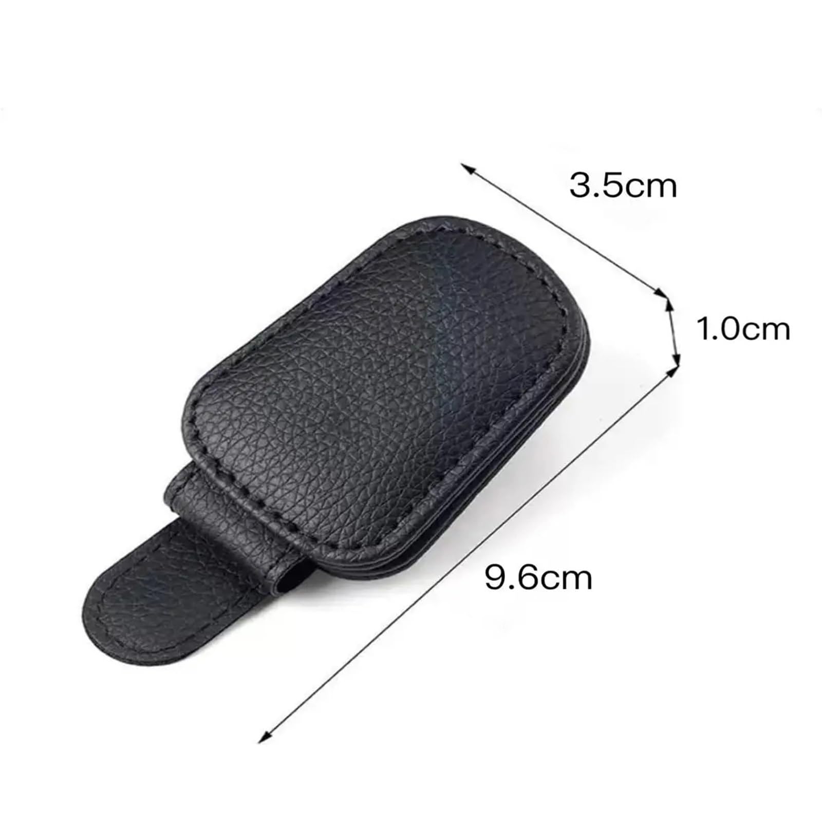 Soporte Gafas Coche Clip de Gafas de Sol de Cuero PU for Coche, Tarjeta for Visera, muñeco de Peluche Creativo, Cara, succión magnética Multifuncional, Clip de Almacenamiento Estable(Yellow)