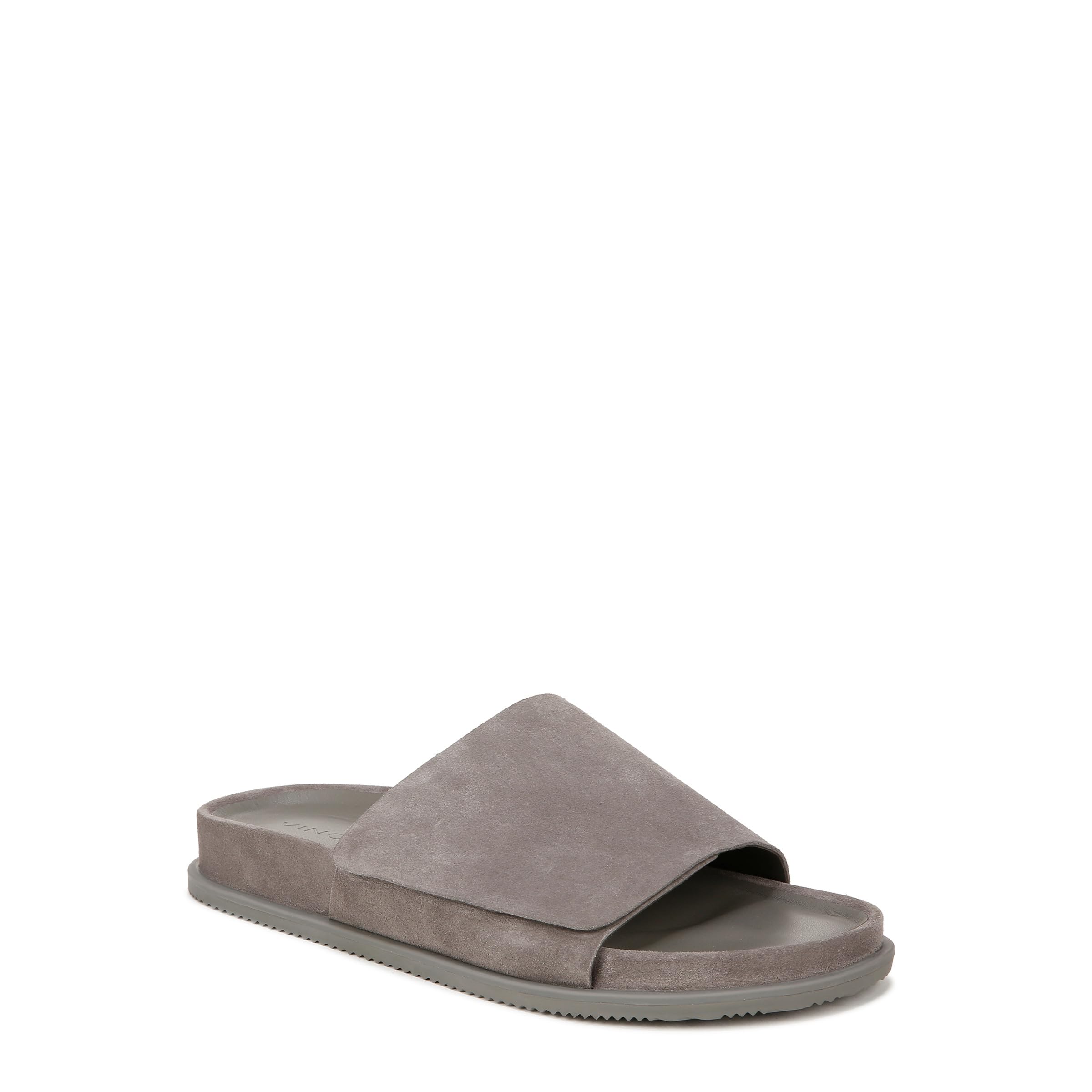 Vince | Men’s ‘Smoke’ Grey Suede Velcro Del Rey Classic Slide Sandals, size 8.5 Del Rey Suede Slide Sandal in Vince Products Men | Vince main image 2