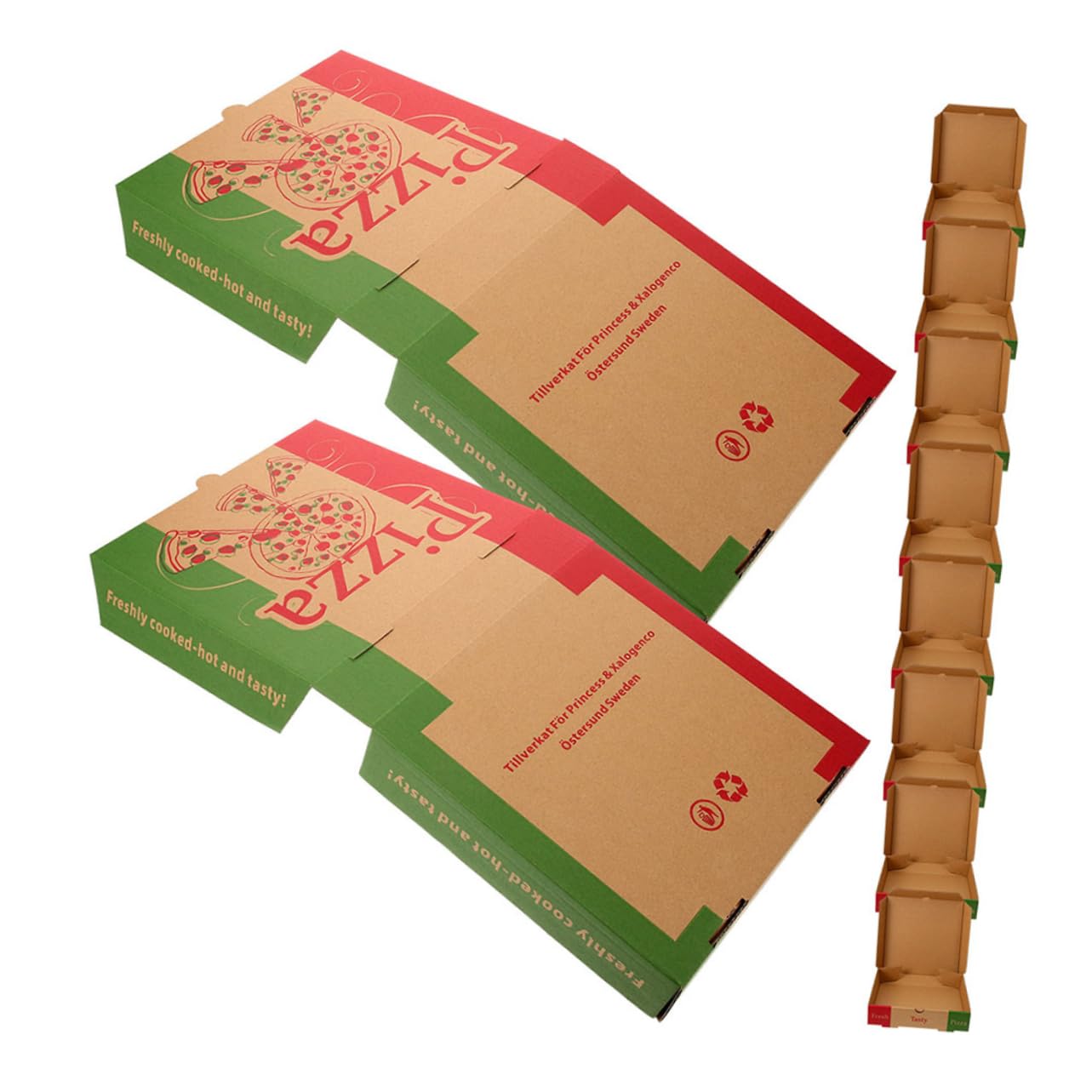 Unomor Restaurant Supply 10pcs Pizza Boxes for Packing Sturdy Reliable Pizza Wrapping Case