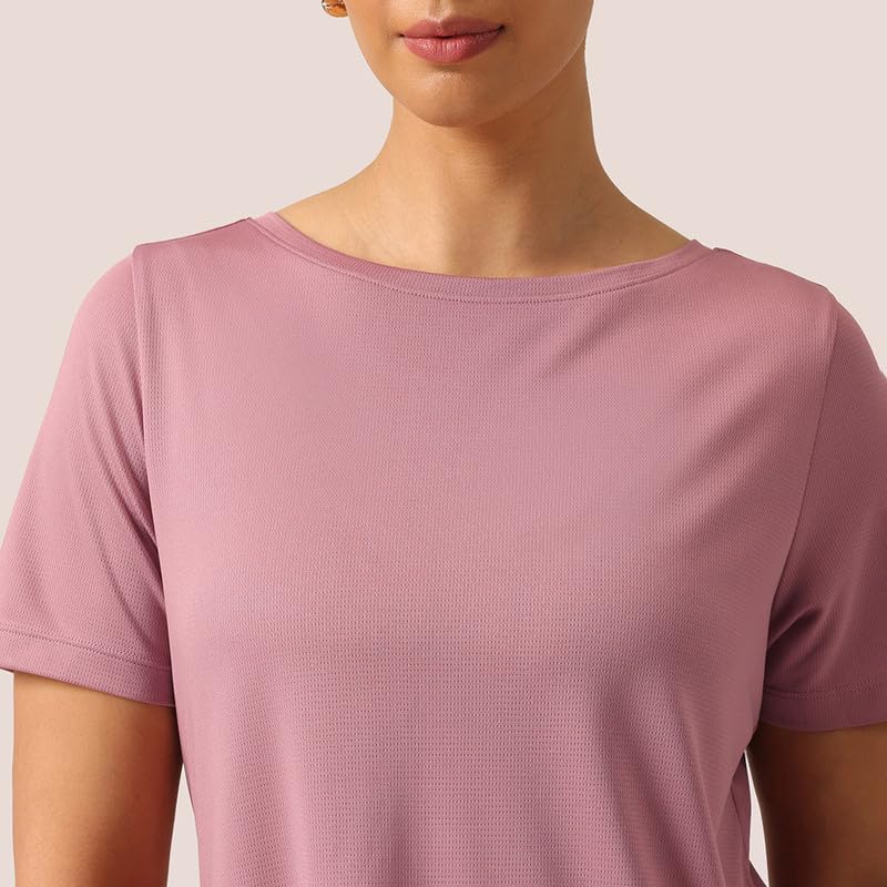 Image of BlissClub CloudFlex Apple Hem Tee, Weightless Comfort All Day Long, Round Neck, Sleeveless Design, Feels Like Second Skin,Flattering fit,Insanely Lightweight