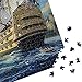 Moruska Sailing Ship Puzzles for Adults 1000 Piece Wooden Jigsaw Puzzle Difficult and Cool- The Age of Navigation- 1000 Pieces Fantasy Puzzles