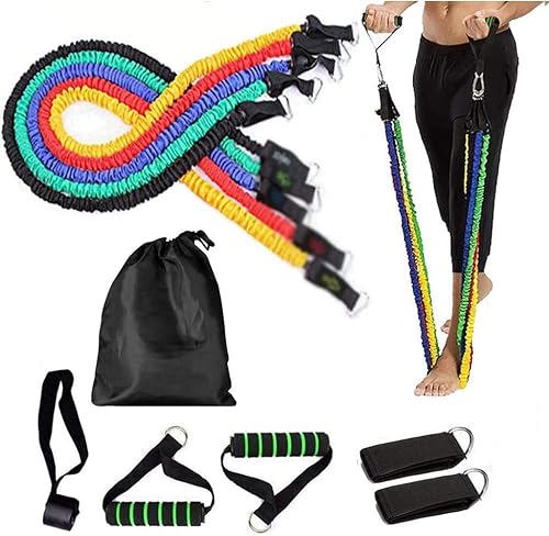 LHLLHL Fitness Bandas elásticas de resistencia para dominadas, conjunto de entrenamiento para ejercicio, yoga, goma para tirar, cuerda para puerta,