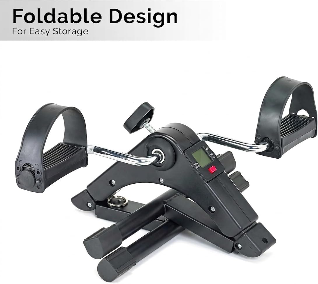 Pédales Statiques pour Exercice, Mini Vélo Statique Pliable, Pédaleur Statique, Appareil d'Exercice à Domicile, Pédales pour Personnes Âgées, Pédaleur pour Seniors, Pédalier