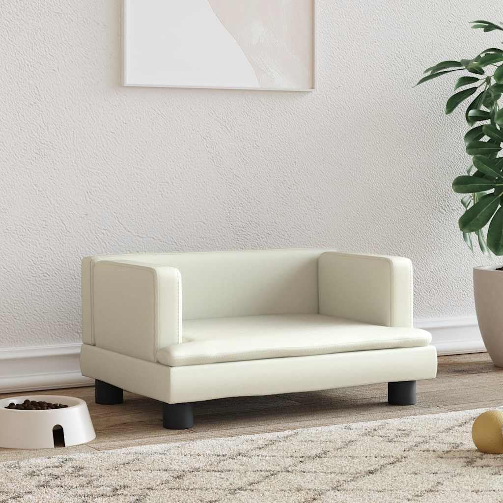 Cuccia per cani, 60 x 40 x 30 cm, in ecopelle con imbottitura in schiuma, antiscivolo, impermeabile, delicata sulle articolazioni, rivestimento lavabile, ideale come posto letto, divano