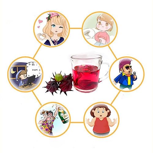 Miniatura 8 de SIFANGDA Roselle 5.29 onzas (5.29 oz) Flores de hibisco de té de hibisco, flores de hibisco, cortadas y tamizadas empaquetadas en bolsa resellable