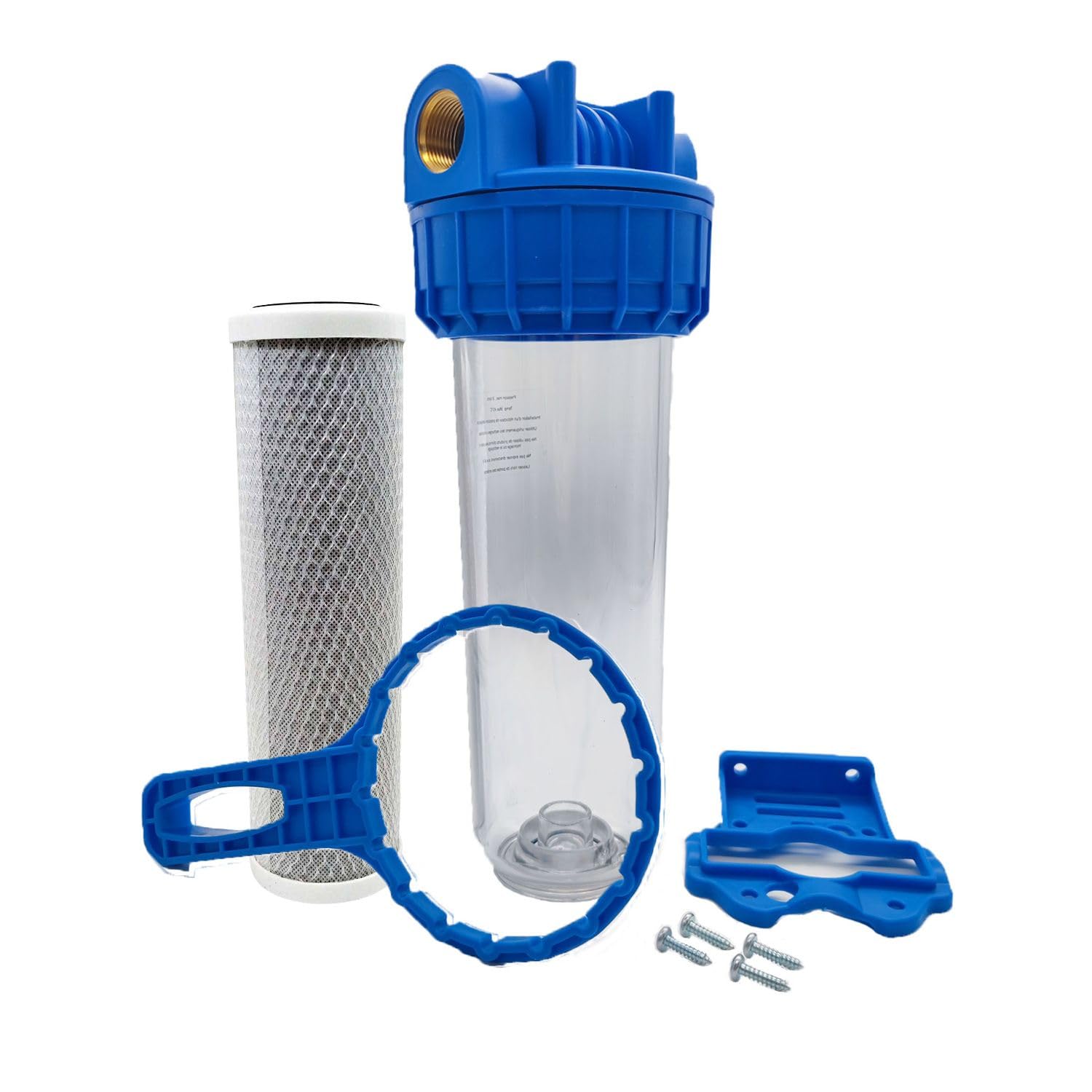 Porte filtre à eau 9"3/4-26/34M - 2 en 1 - Filtration 10 microns et Filtre à charbon actif