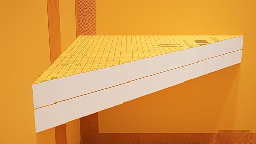 Miniatura 5 de The Original Granite Bracket - (18 x 18) El kit original de banco de ducha flotante con tabla impermeable naranja - Banco de ducha, asiento de