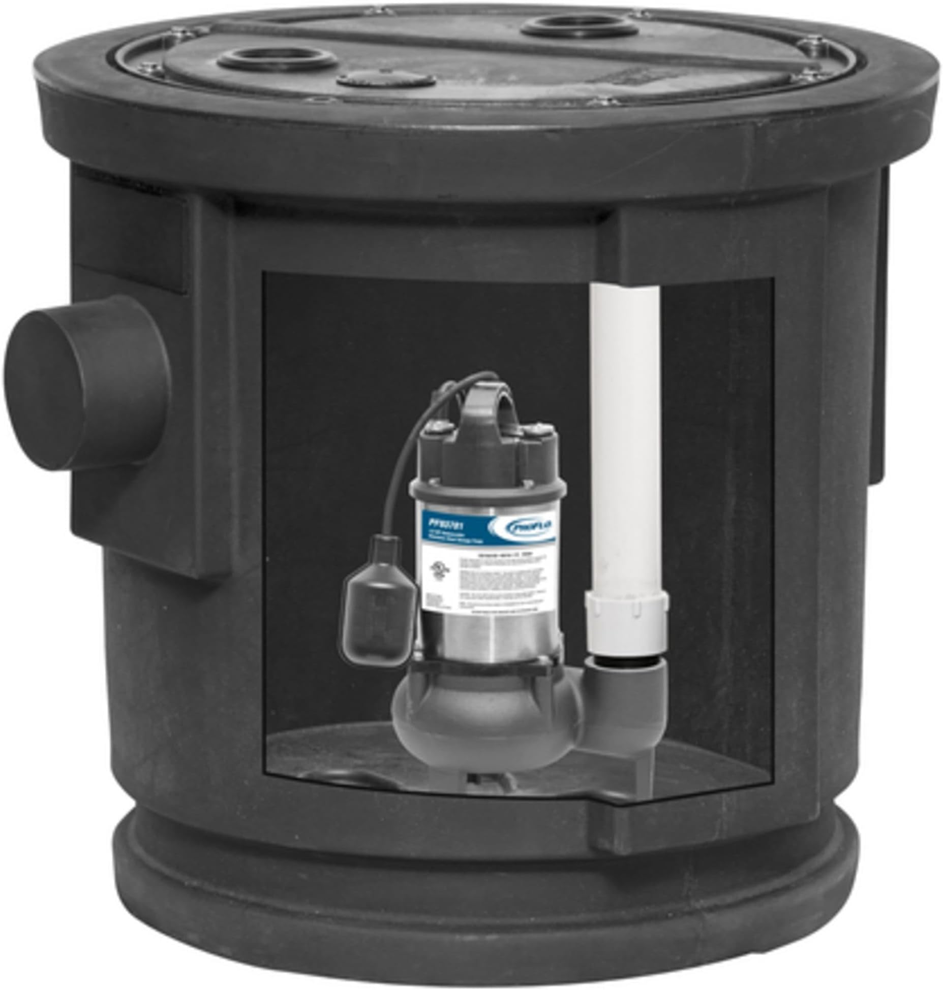 PROFLO PF93082 1/2 HP Simplex Sewage Pump Kit with Steel Motor Housing - Pump Includes Tethered Float Switch - N/A