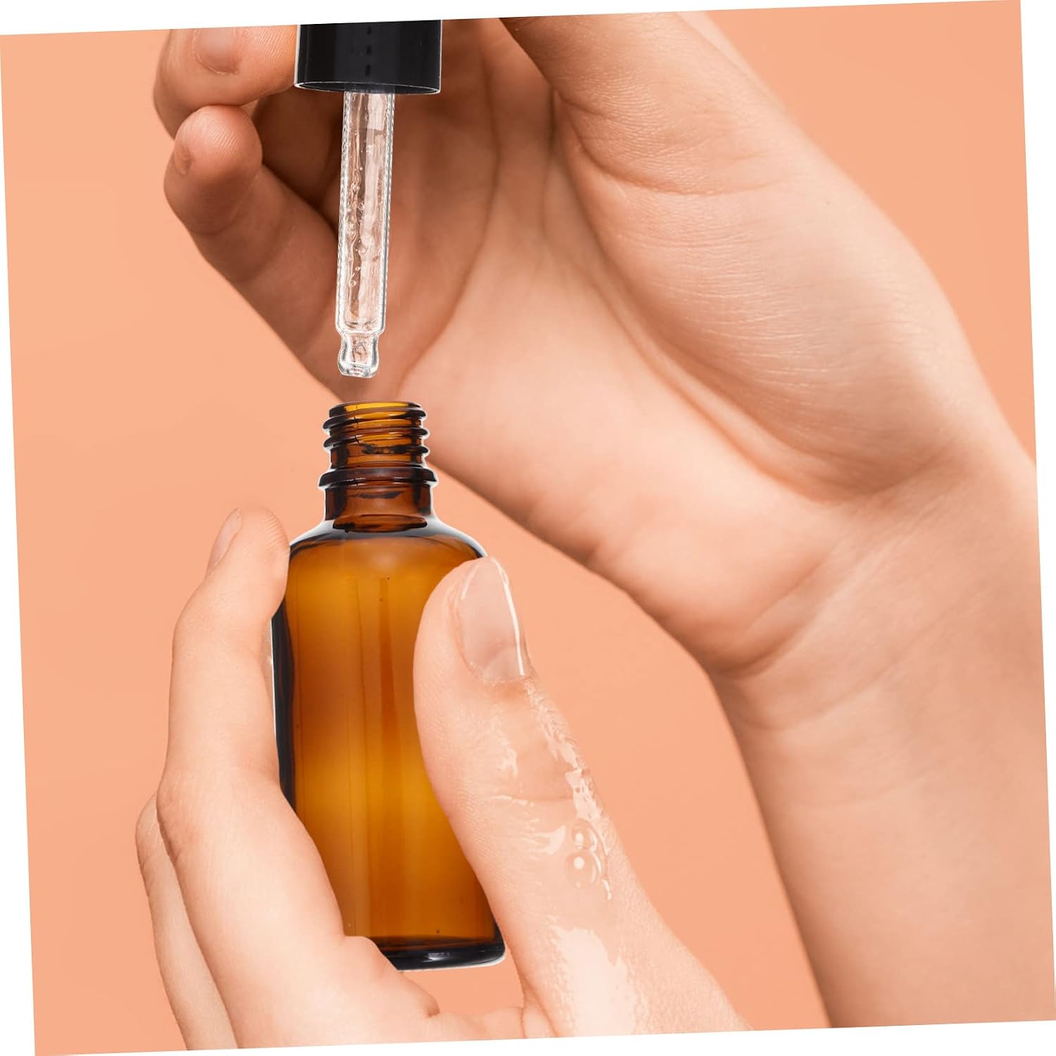 10Pcs Glass Essential Oil Bottles with Dropper Leak Liquid Dispenser for Travel UV Protection for Storing Oils and Essences Compact Design