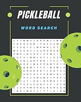 Vista 1 de Pickleball Word Search Fun Activity Book for Pickleball Players - Great Gift Idea - Green Ball with Holes on Black