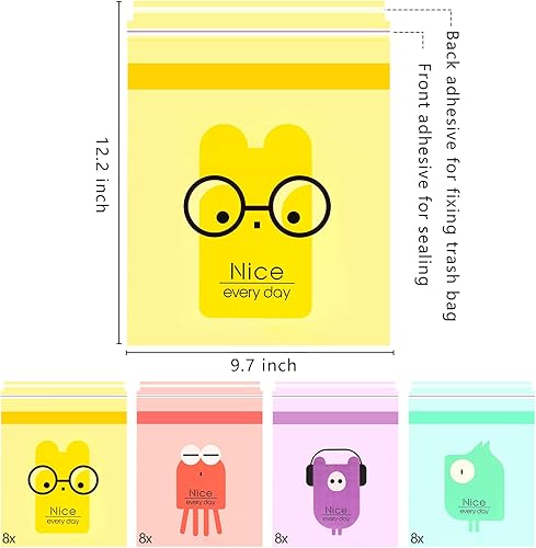 Miniatura 7 de 52 bolsas de basura para automóvil, fáciles de pegar, desechables, portátiles, bolsas de basura impermeables a prueba de fugas, bolsas de limpieza