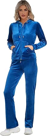 Co Ord Sets For Women Velour Tracksuit Set Velvet Sweatsuit - View #10