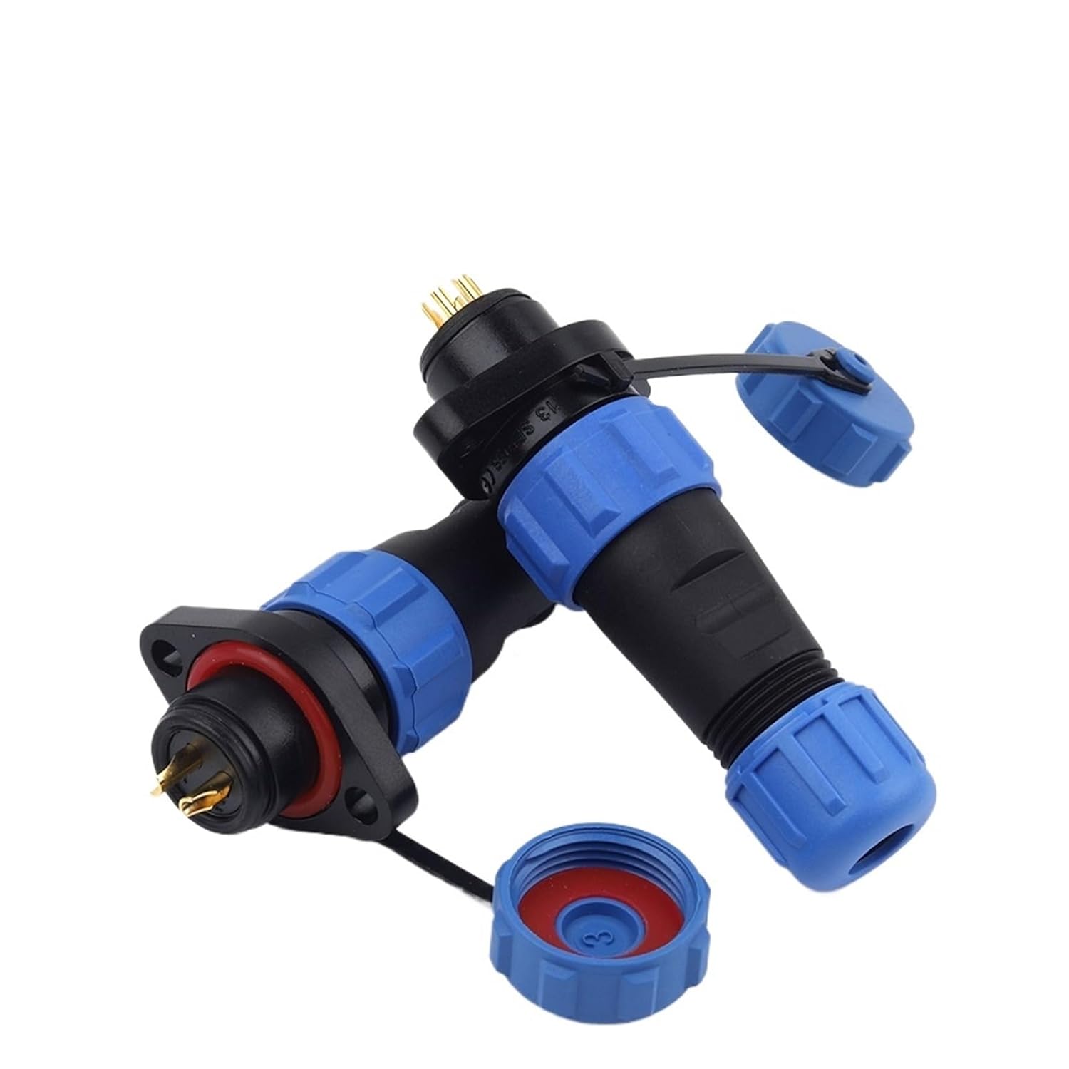 SP13 Flange Connector Male Female Socket Welding 2/3/4/5/6/7/9Pin Electrical Cable Connectors 1Pcs(SP13-6F)