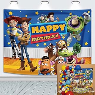 Cartoon Story Backdrop for Kids Boys Girl Birthday Cake Table Background Starry Sky Birthday Photography banner 6x4ft