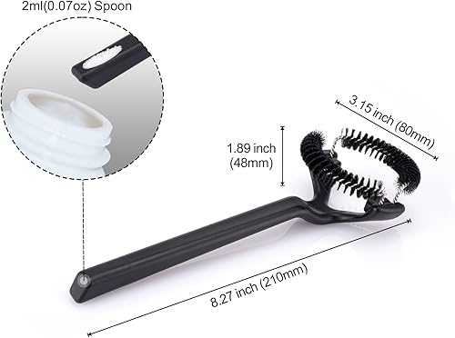 Miniatura 2 de Cepillo de limpieza para máquina de café espresso, limpiador de cepillo portafiltro de cabeza de grupo de 2.283 in, cerdas de nailon desmontables de