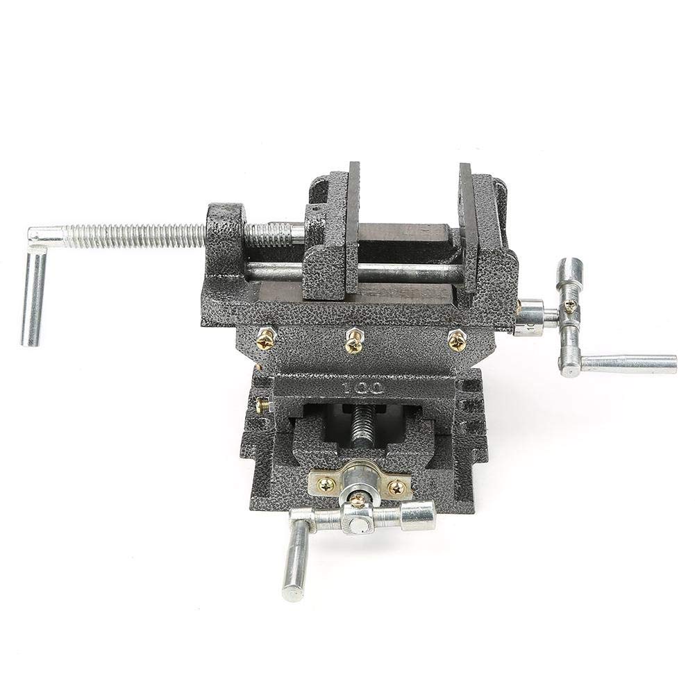 Cross Slide Bench Vice Clamp, Heavy Duty Table Vice 4 Inch