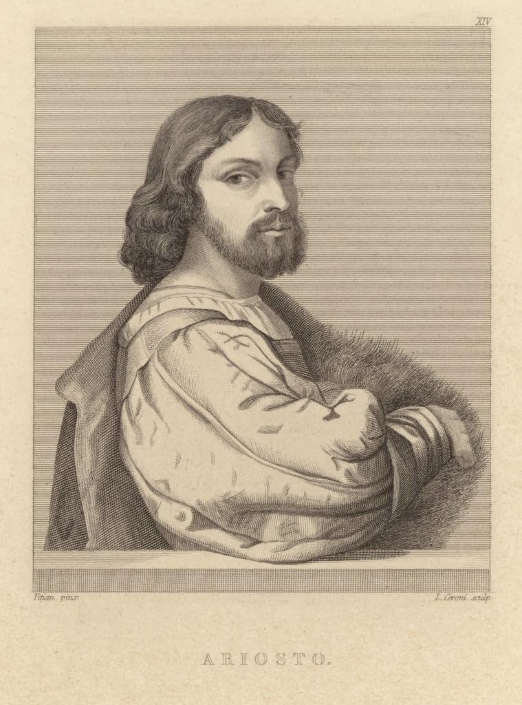 Pintura sobre lienzo de Ludovico Ariosto por Tiziano, cuadro abstracto clásico de 60x90cm 5