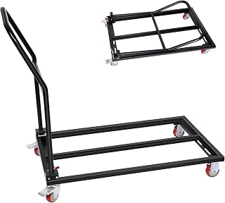 Folding Chair Dolly Hold Up to 1500LBS, Thickened Heavy-Duty Steel L-Shaped Cart, Used at Party Events and Rental Furniture Events to Store and Transport Plastic, Wood and Resin Chairs
