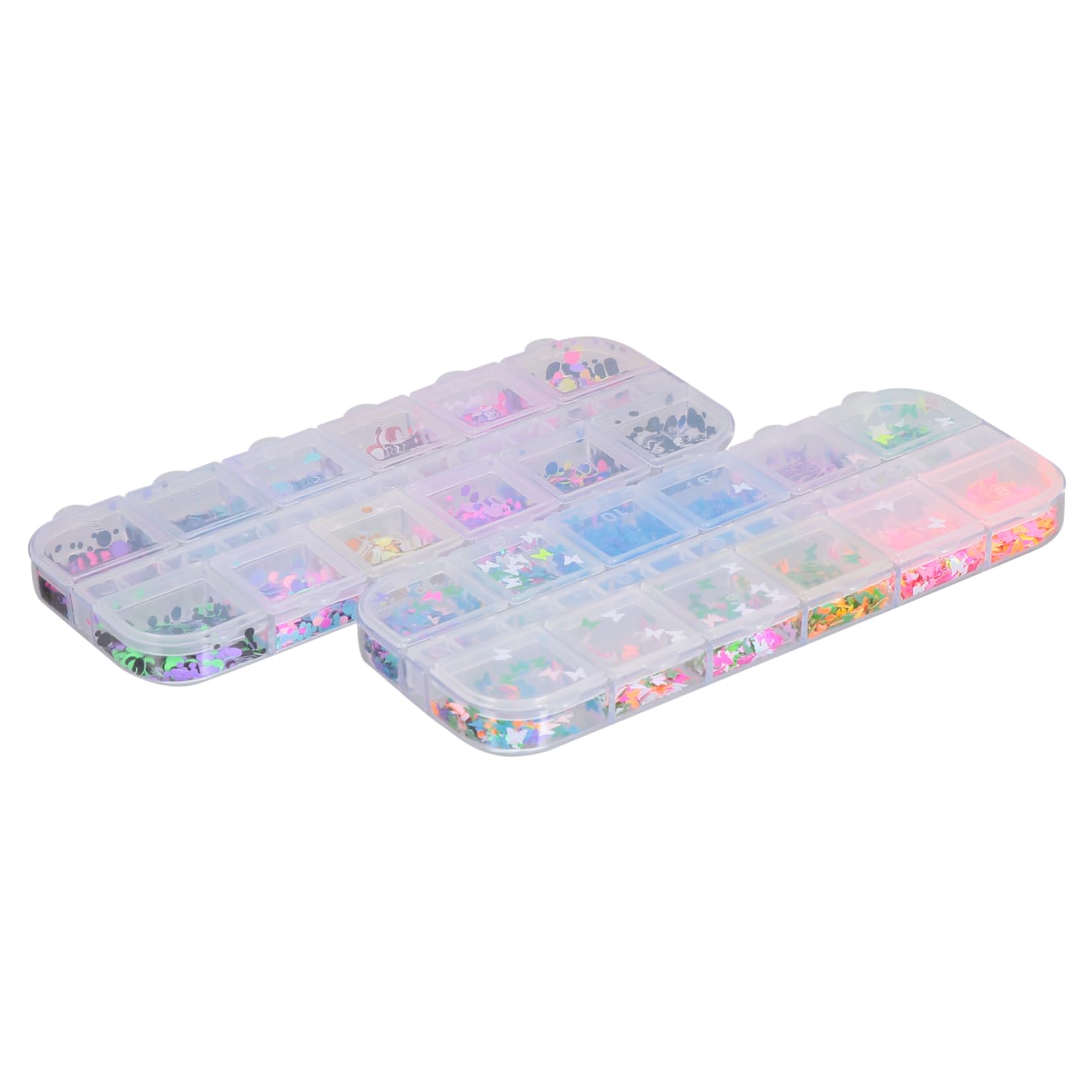 AUTSUPPL Nail Art Supplies Boxes of Glitter Sequin Nail Stickers Manicure Sequins Decorations