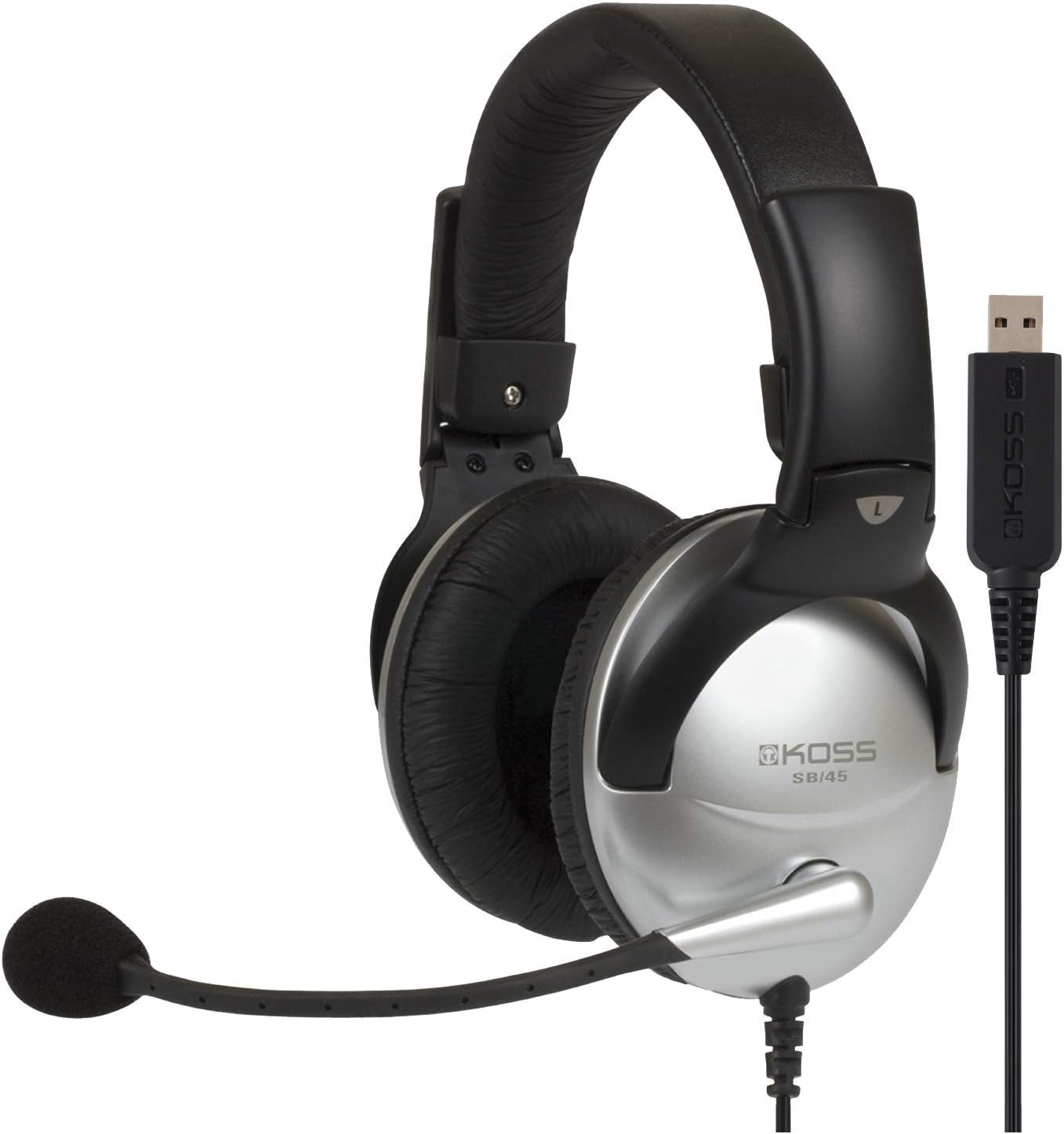 Koss SB45 USB Communication Headsets - Stereo - USB - Wired - 100 Ohm - 18 Hz - 20 kHz - Over-The-h