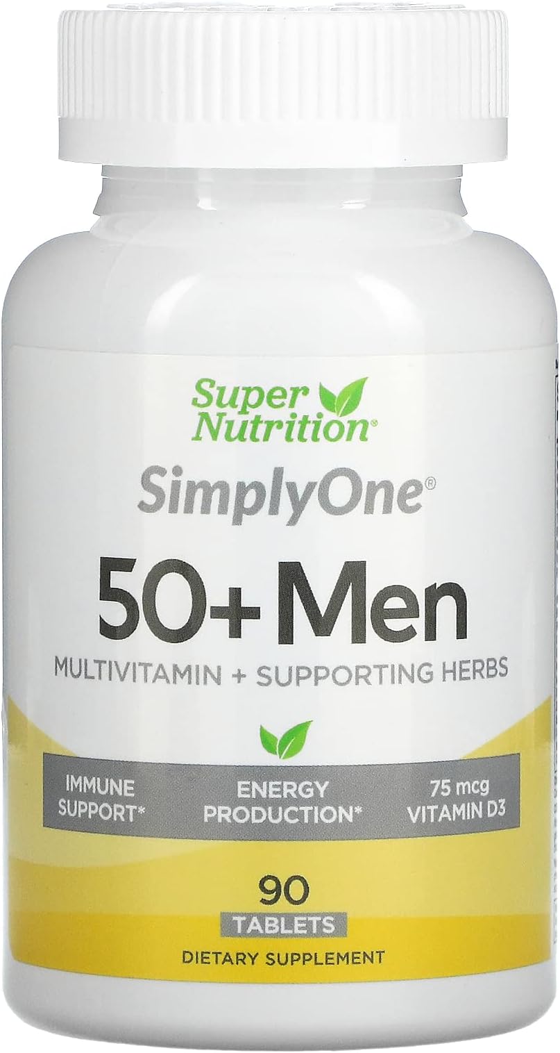 SuperNutritionSimplyOne Multi-Vitamin for Men 50+, 90 Count (Pack of 1)