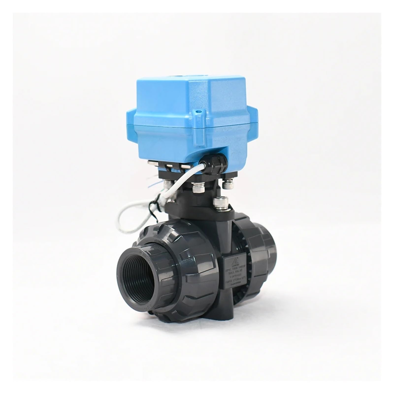 QRJAZHNTP 2 Way DN32 24V PVC Motorized Valve A150 Motor Actuator Electric Solenoid Valve 12V(NPT)