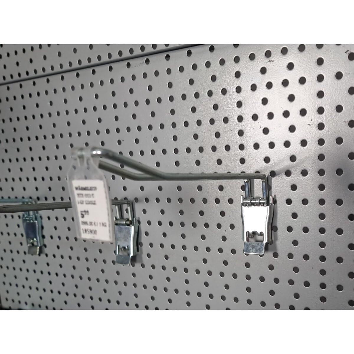Generisch Wandregal 280x100 cm (HxB), Lochblechrückwand, grau, gebraucht, Kioskregal Supermarktregal Metallregal Kellerregal Lagerregal Buchregal
