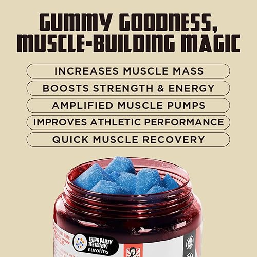 Miniatura 2 de Old School Labs Gomitas monohidrato de creatina de 5000 mg, optimizadas para hombres y mujeres, apoya los músculos magros y la recuperación, energía