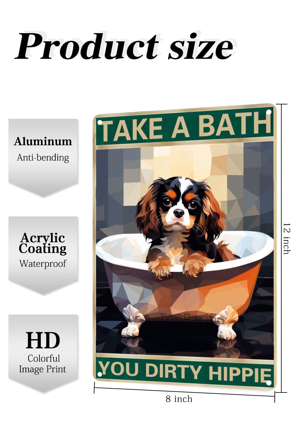 Pzecaru Póster De Placa De Metal Vintage Cavalier King Charles Spaniel Con Jarabe De Arce, Placa De Metal Retro Para Decoración De Pared, Regalo Para Baño, Restaurante, Teatro, Granja, Dormitorio
