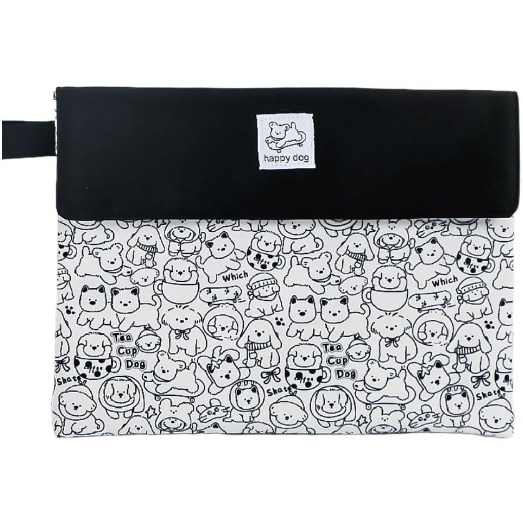 Lpitoy Cute Dogs File Folder File Bags Envelope Document Organizer File Keeper Stationery Document Storage Pouch Organizer for Office Business