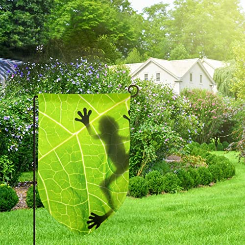Drapeau de jardin double face avec motif grenouille résistant aux intempéries - 2