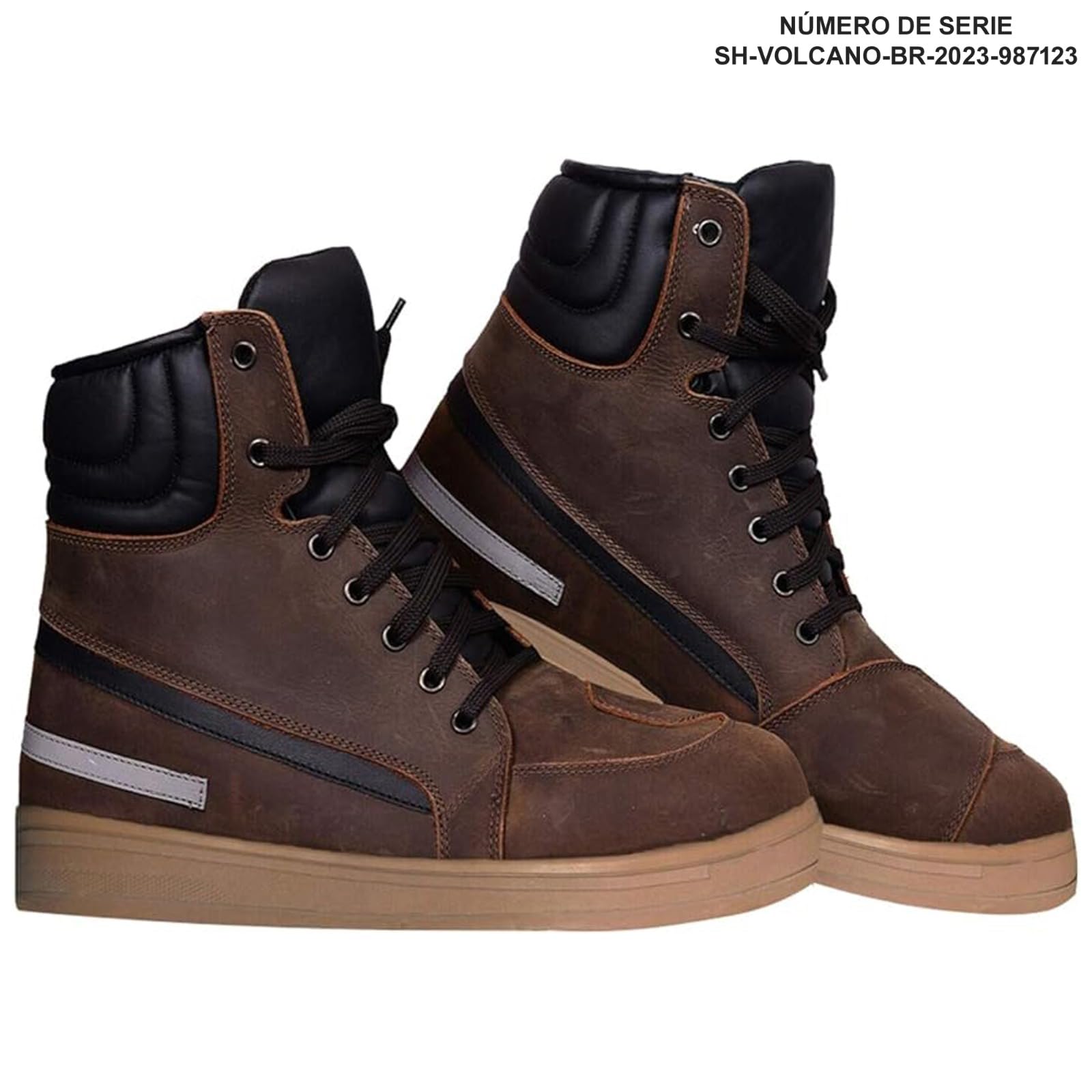 Scarpe da moto da uomo, scarpe da moto, stivali in pelle, suola in gomma, stivali da moto in pelle, omologate CE EN 13634:2017