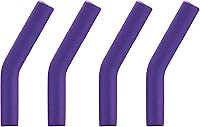 Vista 7 de Zibtes - 4 puntas de silicona para pajitas - Fundas de goma de metal de grado alimenticio para pajitas solo para popotes de acero inoxidable de 1/3