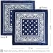 Gorgeous Island 4 Pack 100% Cotton Bandanas 22x22 inches - Multi-Purpose Square Scarfs for Men & Women, Headbands, Face Cover, Fashion Accessories