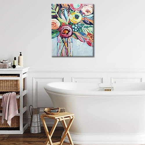 Miniatura 2 de Pintura por números con marco de flores pintura abstracta por número para adultos kits de pintura por números para adultos pintura de dibujo en